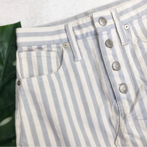Madewell Striped Denim A-Line Skirt Size 25 EUC (0158) - Picture 4 of 7